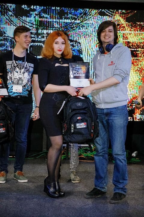 Award ceremony for Ivan Anisenya (prize being received by Georgy Zaitsev in his place)